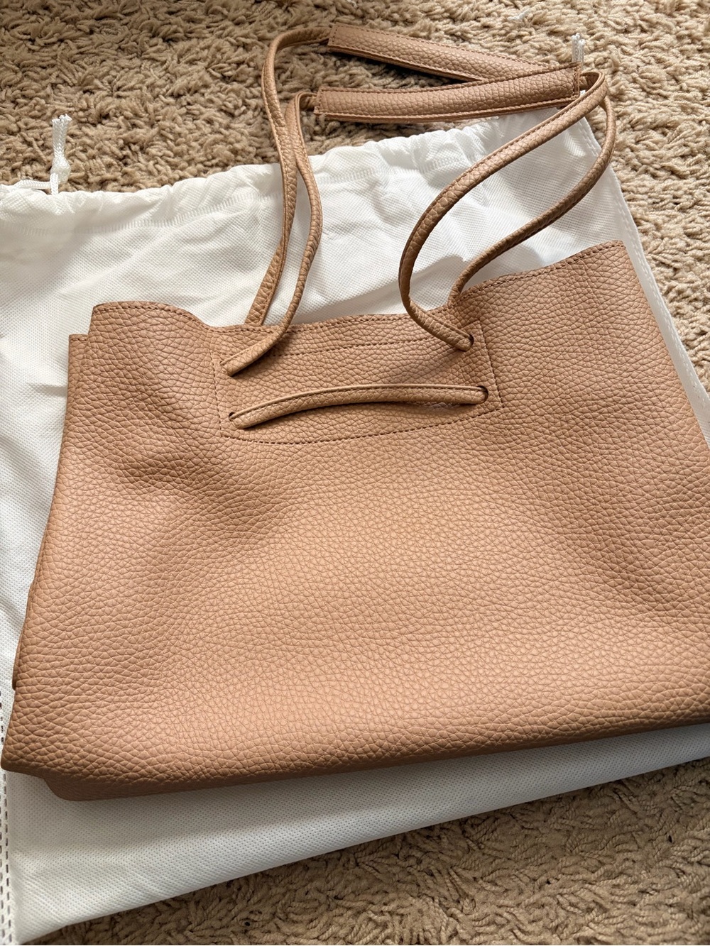 8 Other Reasons Pebbled Tote in Camel